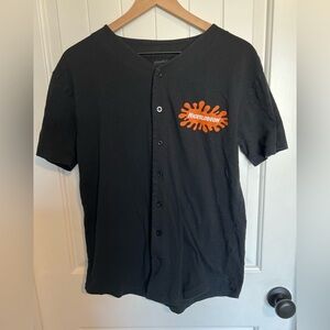 nickelodeon button down shirt Mens size M
